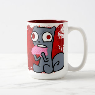 Zombie Squirrels Mug! Two-Tone Coffee Mug
