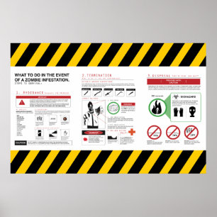 Zombie Survival Guide - Deluxe Poster