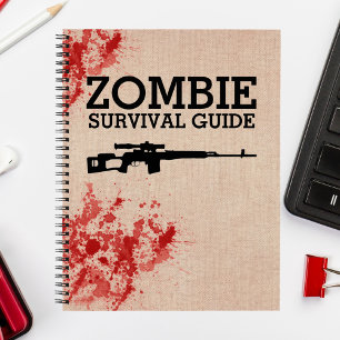 Zombie Survival Guide Funny Notebook