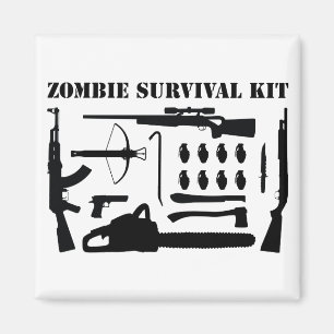 Zombie Survival Kit Magnet
