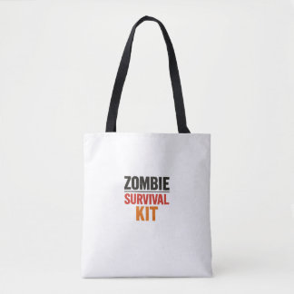 Zombie Survival Kit – Minimalist Vintage Typograph Tote Bag