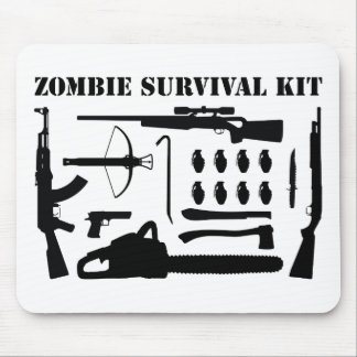 Zombie Survival Kit Mouse Mat