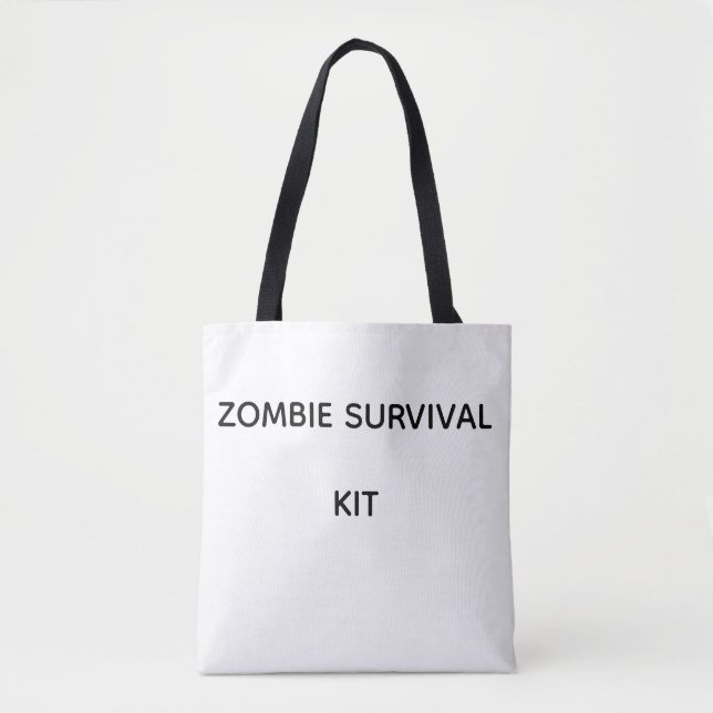 Zombie survival kit tote bag (Front)