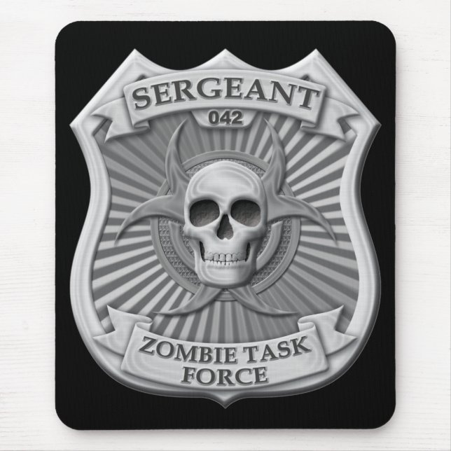 Zombie Task Force - Sergeant Badge Mouse Mat (Front)