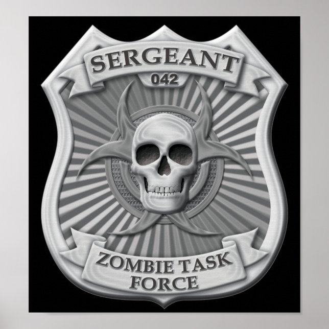 Zombie Task Force - Sergeant Badge Poster (Front)