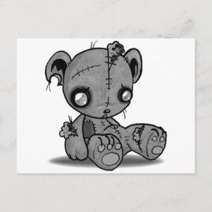 Zombie Teddy Bear Postcard
