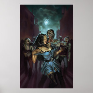 ZOMBIE TERRORS COVER IMAGE BY ALY FELL POSTER