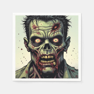 Zombie Themed Halloween Party Napkin