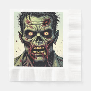Zombie Themed Halloween Party Napkin