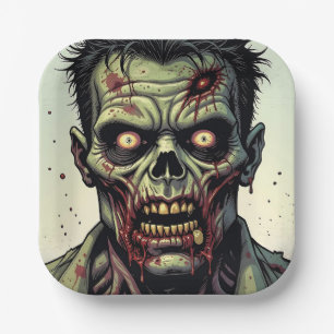Zombie Themed Halloween Party Paper Plate
