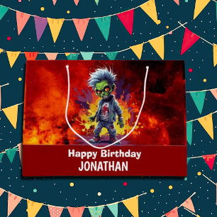 zombie-themed kids party large gift bag
