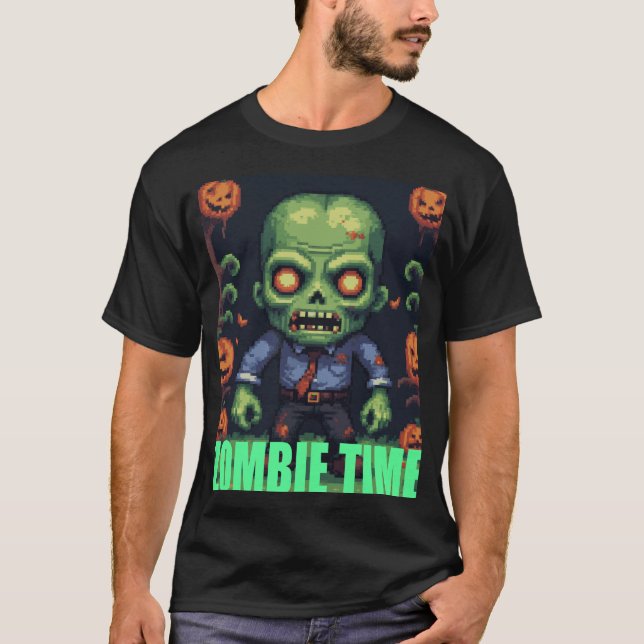 Zombie Time Halloween T-Shirt (Front)