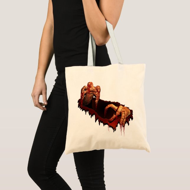 Zombie Tote Bag Halloween Gory Scary Zombie Bag (Front (Product))