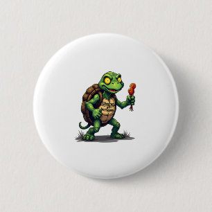 Zombie Turtle 6 Cm Round Badge