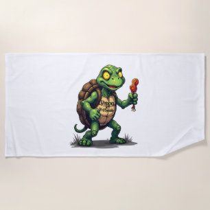 Zombie Turtle Beach Towel
