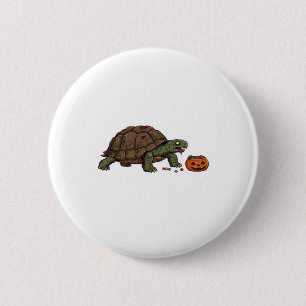 Zombie Turtle Candy Crawl - Spooky Slow Halloween  6 Cm Round Badge