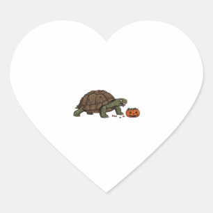 Zombie Turtle Candy Crawl - Spooky Slow Halloween  Heart Sticker
