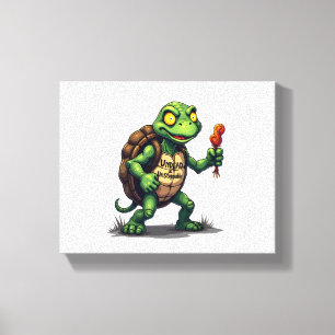 Zombie Turtle Canvas Print