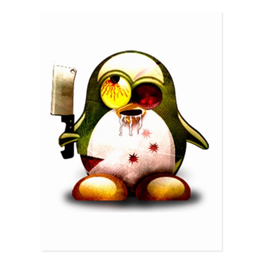 Zombie Tux (Linux Tux) Postcard