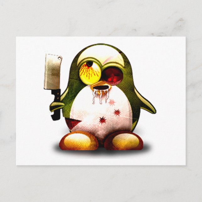 Zombie Tux (Linux Tux) Postcard (Front)