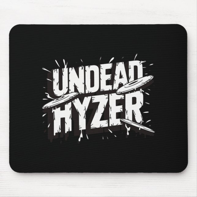 Zombie Undead Hyzer Funny Disc Golf Zombie Lover  Mouse Mat (Front)