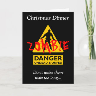 Zombie Undead & Unfed Christmas Holiday Card