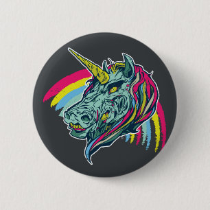 Zombie Unicorn 6 Cm Round Badge