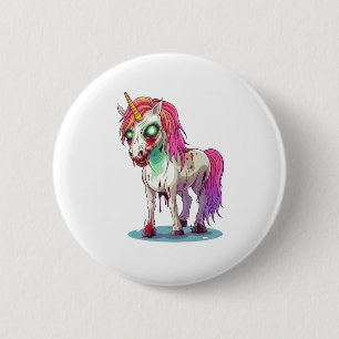 Zombie Unicorn 6 Cm Round Badge