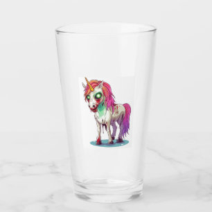 Zombie Unicorn Glass