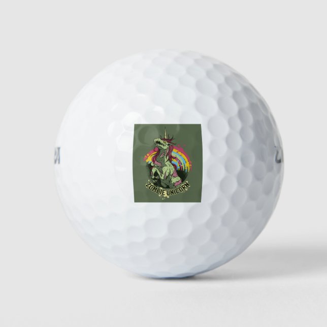 Zombie unicorn golf balls (Front)