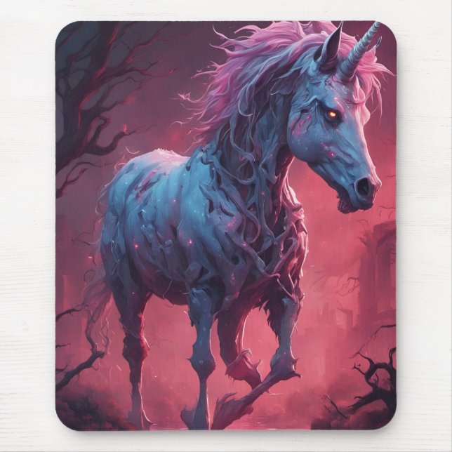 Zombie Unicorn  Mouse Mat (Front)