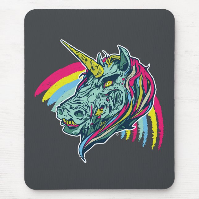 Zombie Unicorn Mouse Mat (Front)