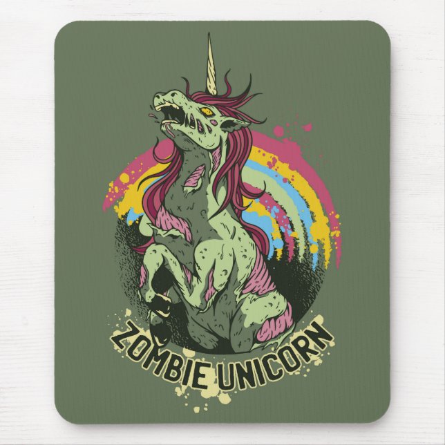 Zombie unicorn mouse mat (Front)