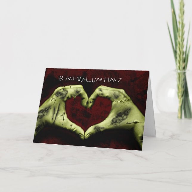zombie valentine holiday card (Front)