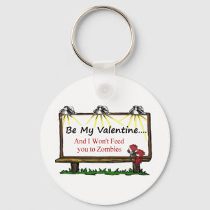 Zombie Valentine Key Ring