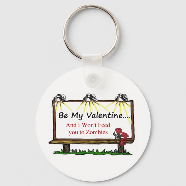 Zombie Valentine Key Ring (Front)