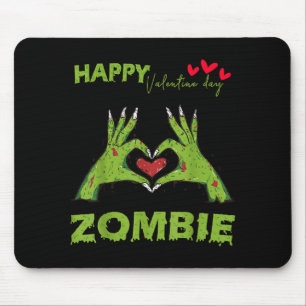 Zombie Valentine's Day Hand Shape A Heart Hallowee Mouse Mat