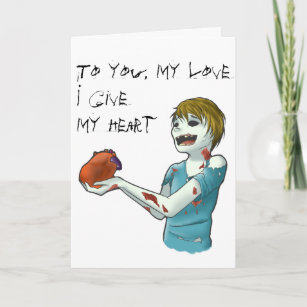 Zombie Valentines Day Holiday Card