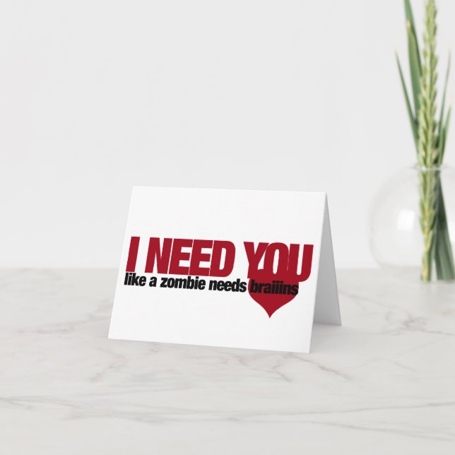 Zombie Valentines Day Holiday Card (Front)