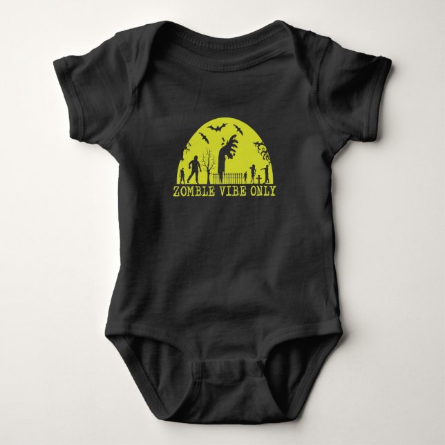 Zombie Vibes Only  Baby Bodysuit (Front)