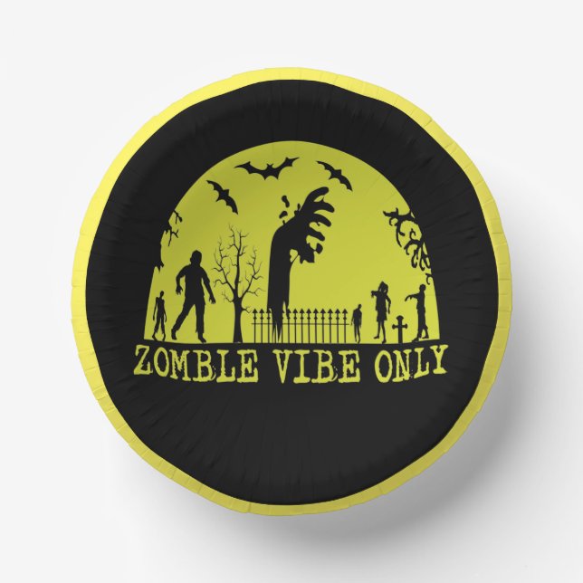 Zombie Vibes Only   Paper Plate (Front)