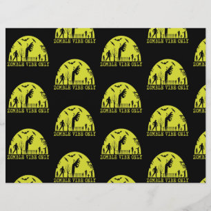 Zombie Vibes Only Scrapbook Paper 