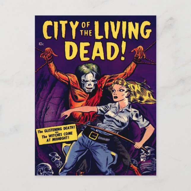 Zombie - Vintage Horror Comic Postcard (Front)
