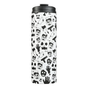 Zombie vintage Seamless Pattern Background theme Thermal Tumbler