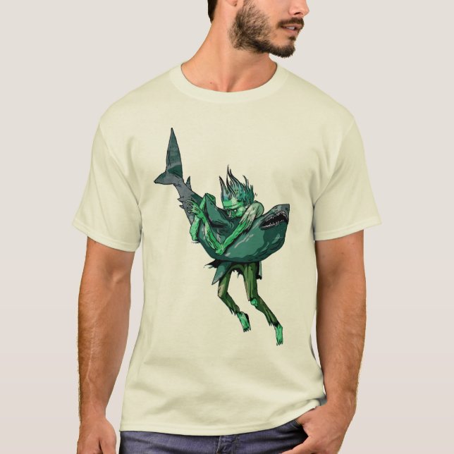 Zombie vs Shark T-Shirt (Front)