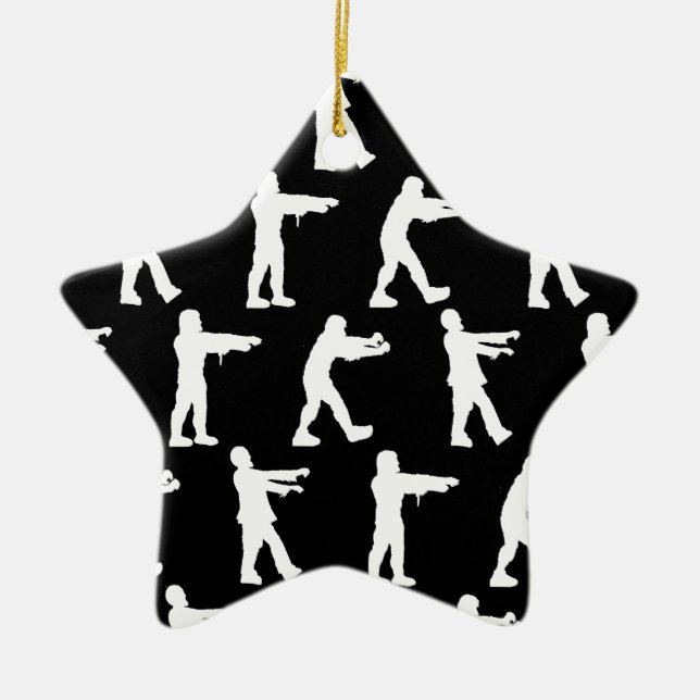 Zombie Walk Ceramic Tree Decoration (Front)