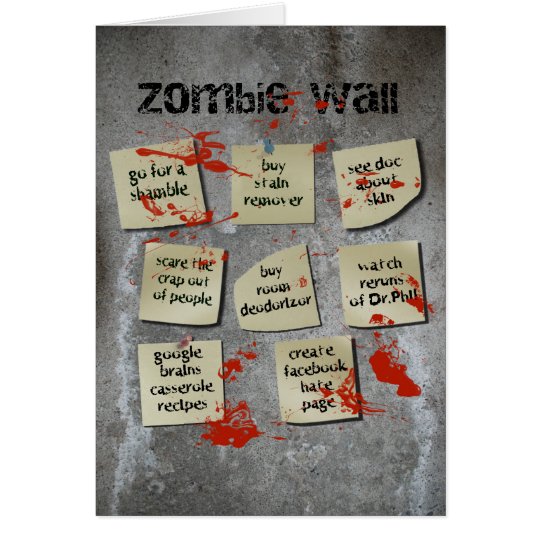 Zombie Wall Card