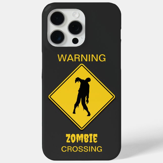 Zombie Warning Halloween Case-Mate iPhone Case (Back)