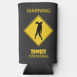 Zombie Warning Halloween Seltzer Can Cooler