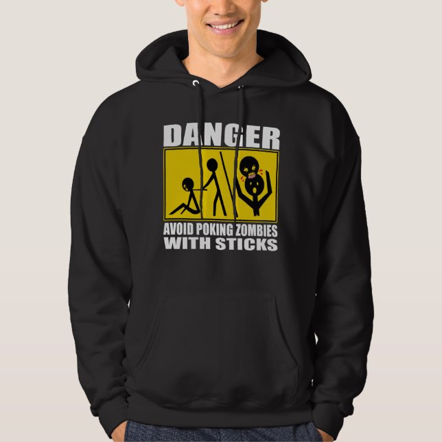 Zombie Warning Hoodie (Front)